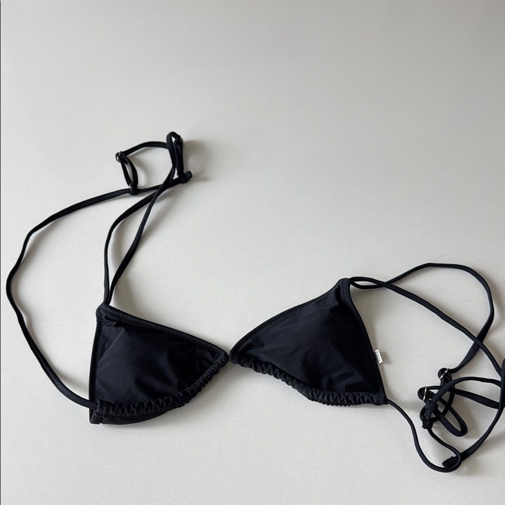 Black triangle bikini top